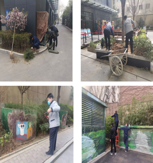 春風(fēng)習(xí)習(xí)惹人醉，物業(yè)綠化養(yǎng)護(hù)忙